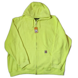 Carhartt Men’s 4XL Safety Yellow Zip Hoodie NWT